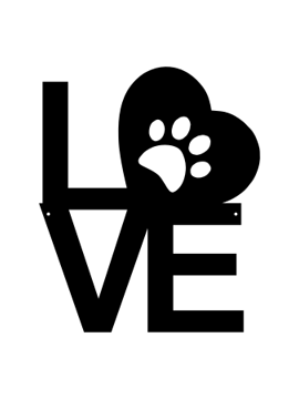 Love with Paw Print